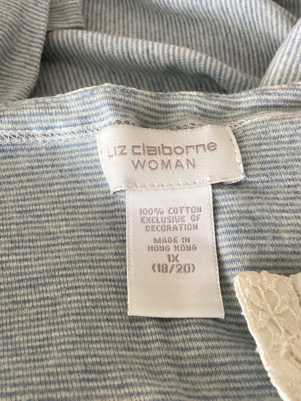 Ladies Liz Claiborne Cotton Long Sleeve Nightgown - Picture 4 of 4